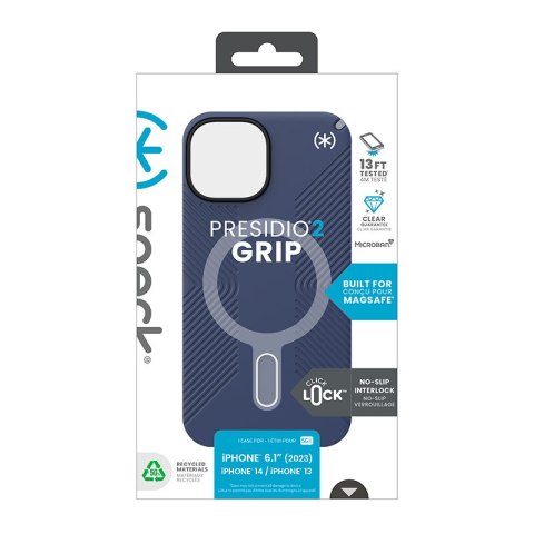 Speck Presidio2 Grip ClickLock & MagSafe - Etui iPhone 16e / iPhone 15 / iPhone 14 / iPhone 13 (Coastal Blue / Dust Grey / White