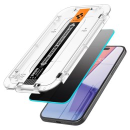 Spigen GLAS.TR EZ FIT Privacy 2-Pack - Szkło hartowane z filtrem prywatyzującym do iPhone 15 Pro Max 2 szt