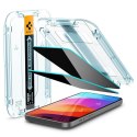 Spigen GLAS.TR EZ FIT Privacy 2-Pack - Szkło hartowane z filtrem prywatyzującym do iPhone 15 Pro Max 2 szt