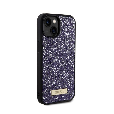 Guess Rhinestone Metal Logo - Etui iPhone 15 (różowy)