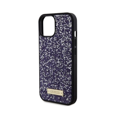 Guess Rhinestone Metal Logo - Etui iPhone 15 (różowy)