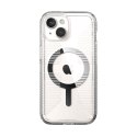 Speck Gemshell Grip + MagSafe - Etui do iPhone 16e / iPhone 15 / iPhone 14 / iPhone 13 (Clear / Chrome Finish)