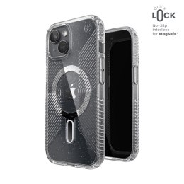 Speck Presidio Lux Grip ClickLock & MagSafe - Etui iPhone 16e / iPhone 15 / iPhone 14 / iPhone 13 (Clear / Platinium Glitter / C