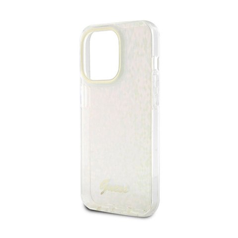 Guess IML Faceted Mirror Disco Iridescent - Etui iPhone 15 Pro Max (różowy)