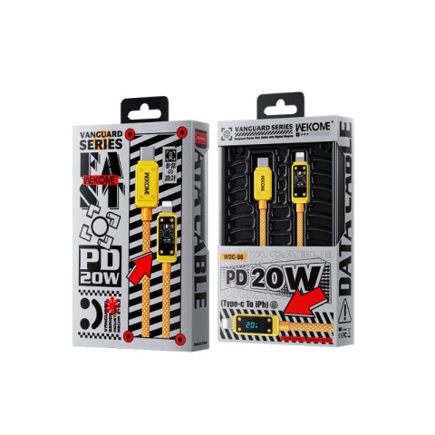 WEKOME WDC-08 Vanguard Series - Kabel połączeniowy USB-C do Lightning Fast Charging PD 20W 1 m (Złoty)
