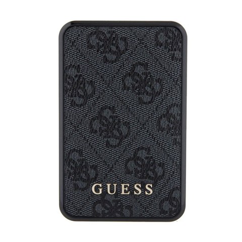 Guess 4G Leather Metal Logo - Power Bank 10000 mAh 18W (czarny)