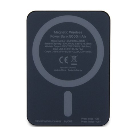 Karl Lagerfeld NFT Outline Ikonik MagSafe - Power Bank indukcyjny 5000 mAh 15W MagSafe (czarny)