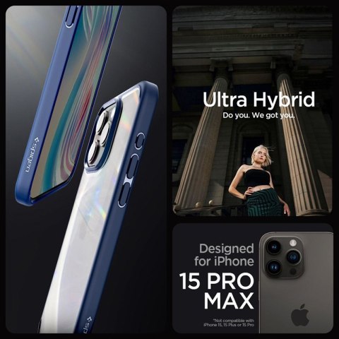 Spigen Ultra Hybrid - Etui do iPhone 15 Pro Max (Granatowy)