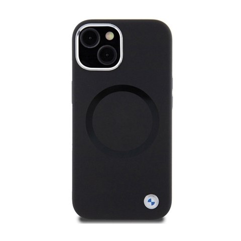 BMW Signature Liquid Silicone MagSafe - Etui iPhone 15 Plus (czarny)