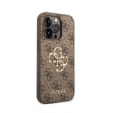 Guess 4G Big Metal Logo - Etui iPhone 15 Pro (brązowy)