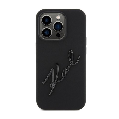 Karl Lagerfeld Silicone Karl Script - Etui iPhone 15 Pro Max (czarny)