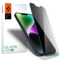 Spigen Glas.TR Slim Privacy - Szkło hartowane z filtrem prywatyzującym do iPhone 14 / iPhone 13 Pro / iPhone 13