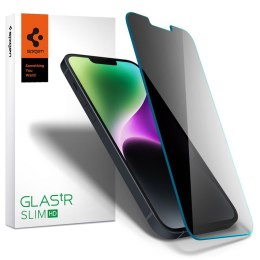 Spigen Glas.TR Slim Privacy - Szkło hartowane z filtrem prywatyzującym do iPhone 14 / iPhone 13 Pro / iPhone 13