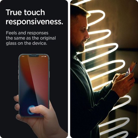 Spigen Glas.TR Slim Privacy - Szkło hartowane z filtrem prywatyzującym do iPhone 14 / iPhone 13 Pro / iPhone 13