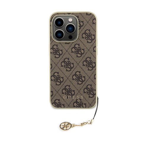 Guess 4G Charms Collection - Etui iPhone 15 Pro (brązowy)