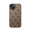 Guess 4G Metal Gold Logo - Etui iPhone 15 Plus (brązowy)