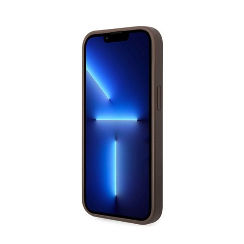 Guess 4G Metal Gold Logo - Etui iPhone 15 Plus (brązowy)