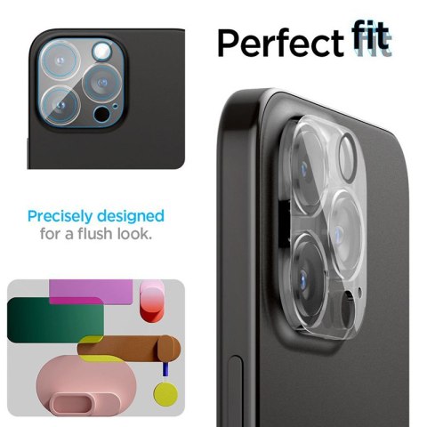 Spigen Optik.TR Camera Protector - Szkło ochronne na obiektyw do iPhone 15 Pro / 15 Pro Max / iPhone 14 Pro / 14 Pro Max (2 szt)