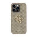 Guess Perforated 4G Glitter - Etui iPhone 15 Pro Max (złoty)