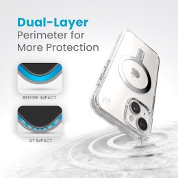 Speck Presidio Perfect-Clear ClickLock & MagSafe - Etui iPhone 16e / iPhone 15 / iPhone 14 / iPhone 13 (Clear / Chrome Finish / 