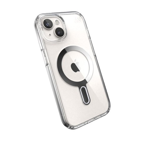 Speck Presidio Perfect-Clear ClickLock & MagSafe - Etui iPhone 16e / iPhone 15 / iPhone 14 / iPhone 13 (Clear / Chrome Finish / 