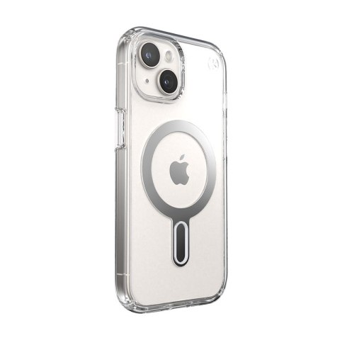 Speck Presidio Perfect-Clear ClickLock & MagSafe - Etui iPhone 16e / iPhone 15 / iPhone 14 / iPhone 13 (Clear / Chrome Finish / 