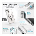 Speck Presidio Perfect-Clear Grip ClickLock & MagSafe - Etui iPhone 16e / iPhone 15 / iPhone 14 / iPhone 13 (Clear / Chrome Fini