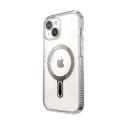 Speck Presidio Perfect-Clear Grip ClickLock & MagSafe - Etui iPhone 16e / iPhone 15 / iPhone 14 / iPhone 13 (Clear / Chrome Fini