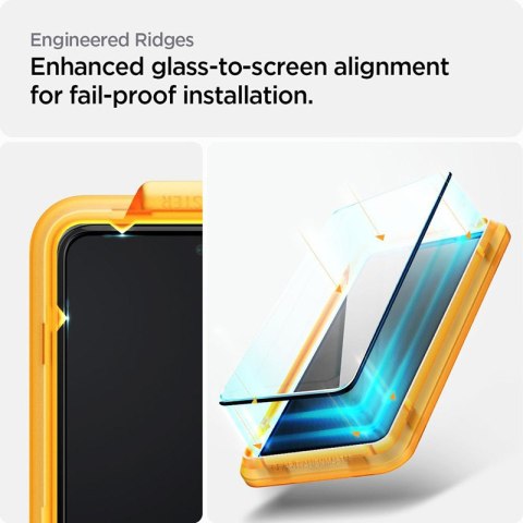 Spigen Alm Glass FC - Szkło hartowane do Google Pixel 8 Pro (Czarna ramka)