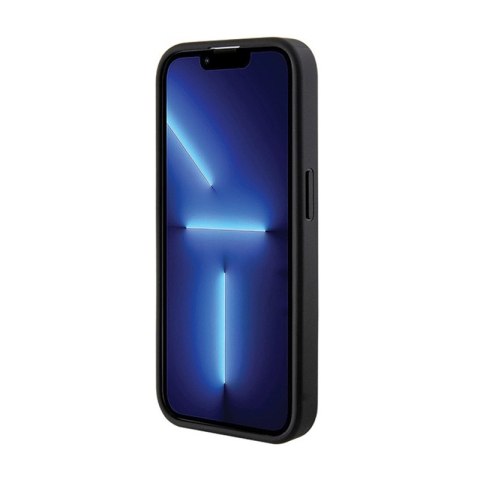 Guess Grip Stand 4G Saffiano Strass Logo - Etui iPhone 15 Pro (czarny)