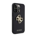 Guess Perforated 4G Glitter - Etui iPhone 15 Pro (czarny)