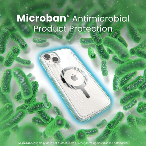 Speck Gemshell Grip + MagSafe - Etui do iPhone 15 Plus / iPhone 14 Plus (Clear / Chrome Finish)