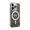 Guess 4G MagSafe - Etui iPhone 15 Pro (czarny)