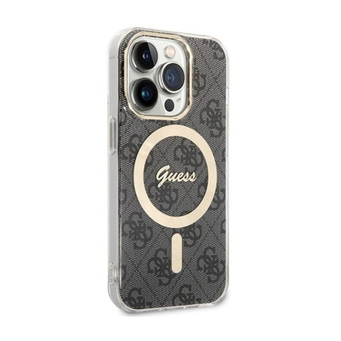 Guess 4G MagSafe - Etui iPhone 15 Pro (czarny)