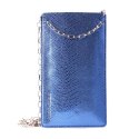PURO GLAM Chain - Etui uniwersalne do smartfonów z 2 kieszeniami na karty w/gold chain XL (niebieski)