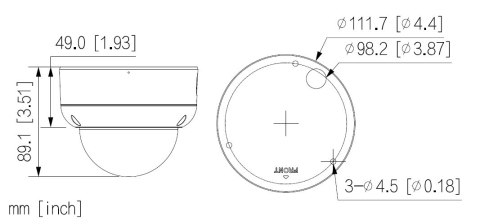 KAMERA WANDALOODPORNA IP IPC-HDBW3842E-AS-0280B WizSense - 8.3 Mpx, 4K UHD 2.8 mm DAHUA