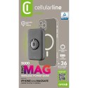 Cellularline Ring MAG 5000 - Power bank indukcyjny 5000mAh 7.5W MagSafe z funkcją standu (czarny)
