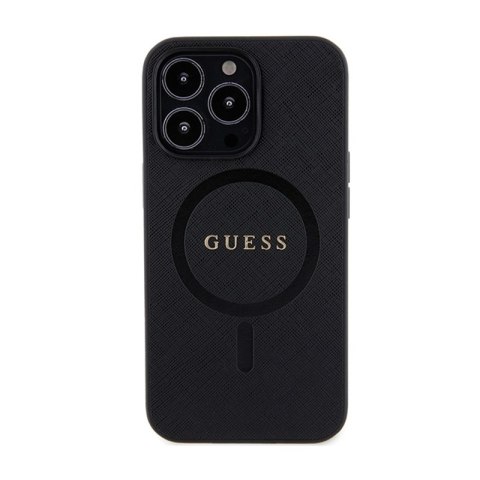 Guess Saffiano MagSafe - Etui iPhone 13 Pro (czarny)