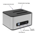Qoltec Stacja dokująca dysków 2x HDD/SSD | 2.5"/3.5" SATA | USB 3.0 | Klonowanie