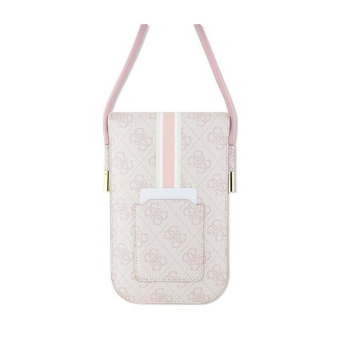 Guess 4G Stripes - Torebka crossbody na telefon (różowy)