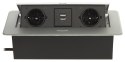 LISTWA ZASILAJĄCA MEBLOWA FPS-2S2U/CABLE (2 GNIAZDA + 2 USB)
