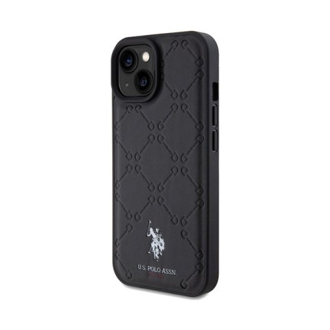 US Polo Assn Yoke Pattern - Etui iPhone 15 (czarny)
