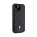 US Polo Assn Yoke Pattern - Etui iPhone 15 (czarny)