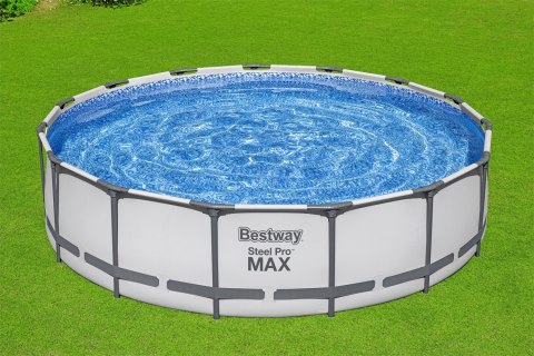 Basen stelażowy Steel Pro MAX 457x107 15FT BESTWAY 5w1 + Pompa + Drabinka + Pokrywa