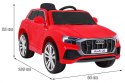Audi Q8 Lift na akumulator dla dzieci Czerwony SUV + Pilot