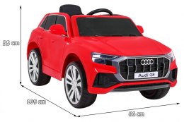 Audi Q8 Lift na akumulator dla dzieci Czerwony SUV + Pilot
