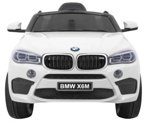 BMW X6M Elektryczne Autko dla dzieci, Biały SUV + Pilot