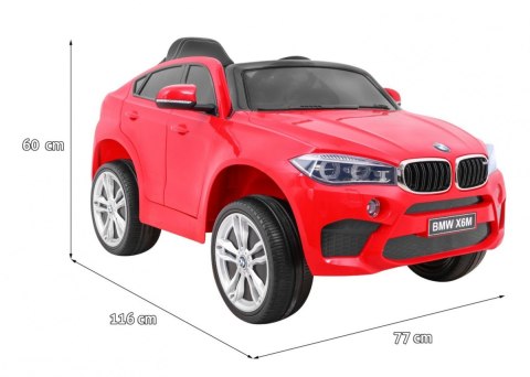 BMW X6M Elektryczne Autko dla dzieci - Czerwony SUV + Pilot
