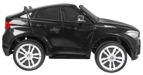 BMW X6M XXL dla 2 dzieci Czarny SUV + Pilot + Ekoskóra