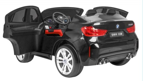 BMW X6M XXL dla 2 dzieci Lakier Czarny SUV + Pilot + Ekoskóra